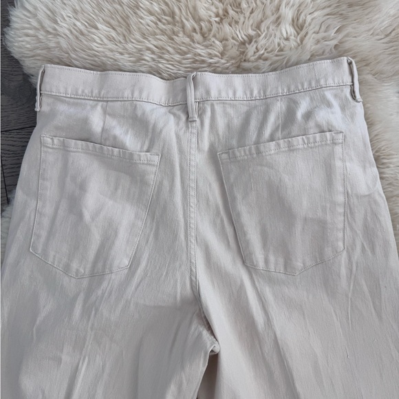 Banana Republic ITALIAN LINEN-COTTON WIDE LEG JEAN PANT in Cream - Picture 8 of 8